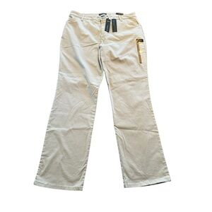 Lee Effortless Wash & Wear Straight Leg Pants Size 16 NWT 36x30 Light Khaki